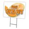 Signmission Fresh Cantaloupe Yard Sign & Stake outdoor plastic coroplast window, C-1824 Fresh Cantaloupe C-1824 Fresh Cantaloupe - alternate 1